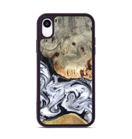 iPhone Xr Wood Phone Case - Faye (Black & White, 820197)