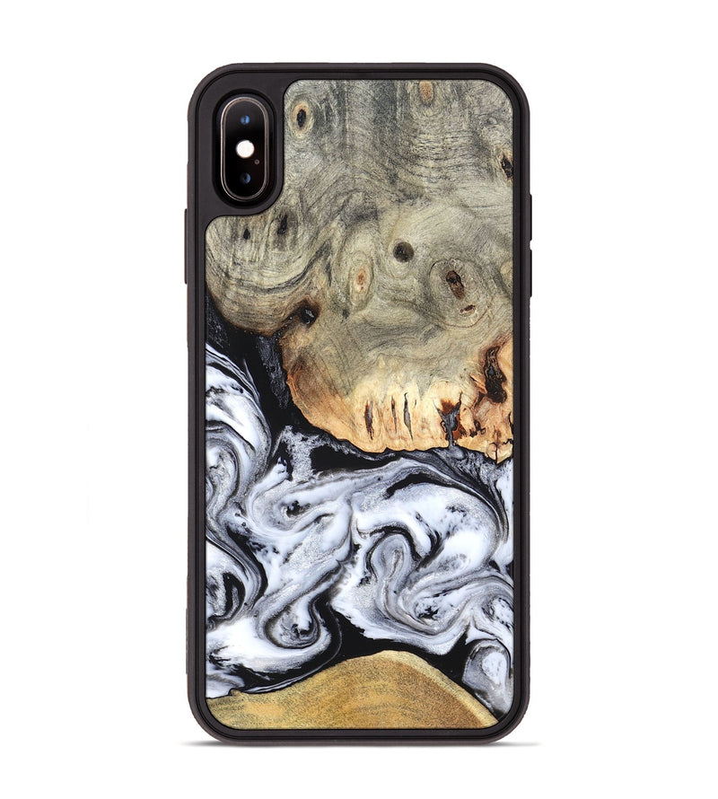 iPhone Xs Max Wood Phone Case - Faye (Black & White, 820197)