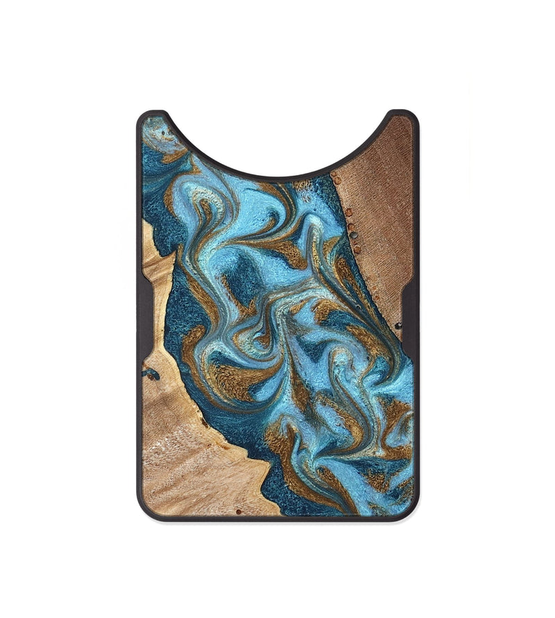 Alloy Wood Wallet - Bobbie (Teal & Gold, 820198)