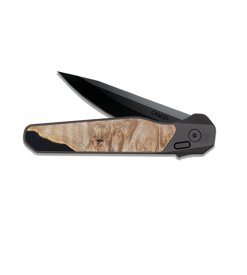 EDC Dark Slate Wood Pocket Knife - Aldo (Wood Burl, 820201)