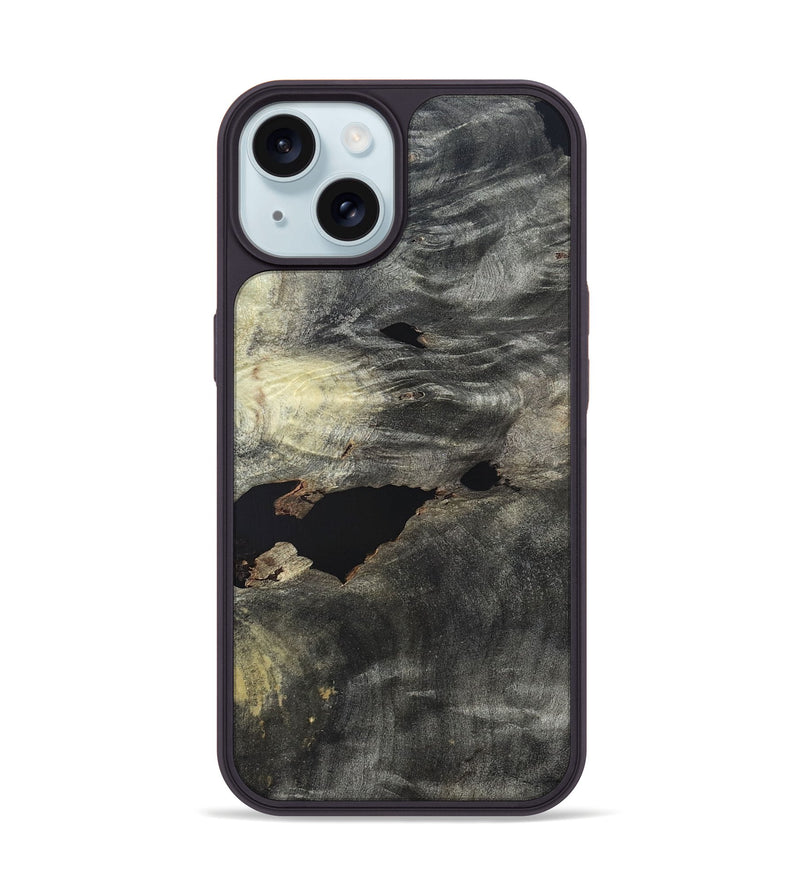 iPhone 15 Wood Phone Case - Halley (Wood Burl, 820202)