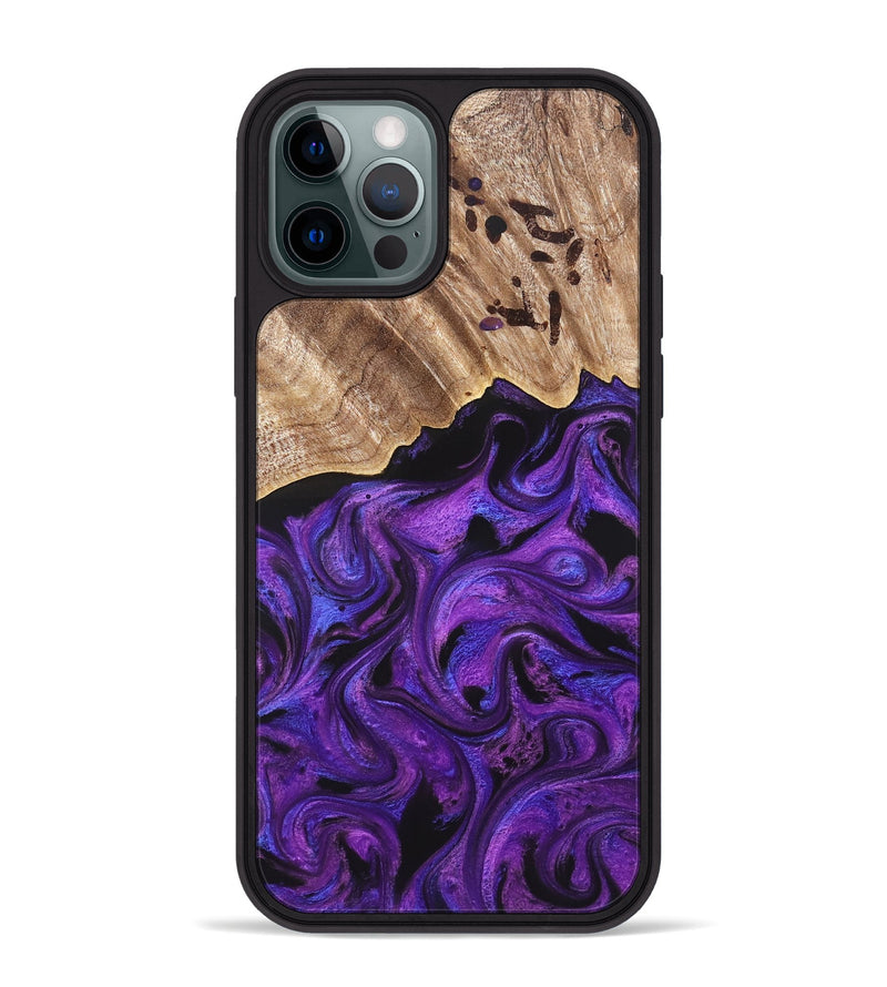 iPhone 12 Pro Max Wood Phone Case - Sanford (Purple, 820209)