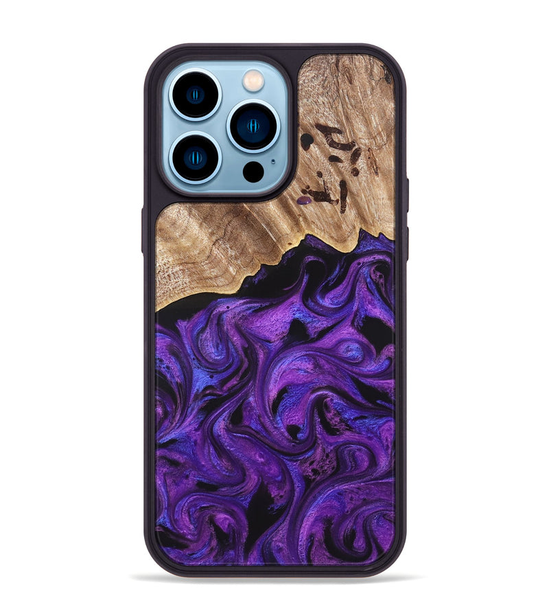 iPhone 14 Pro Max Wood Phone Case - Sanford (Purple, 820209)