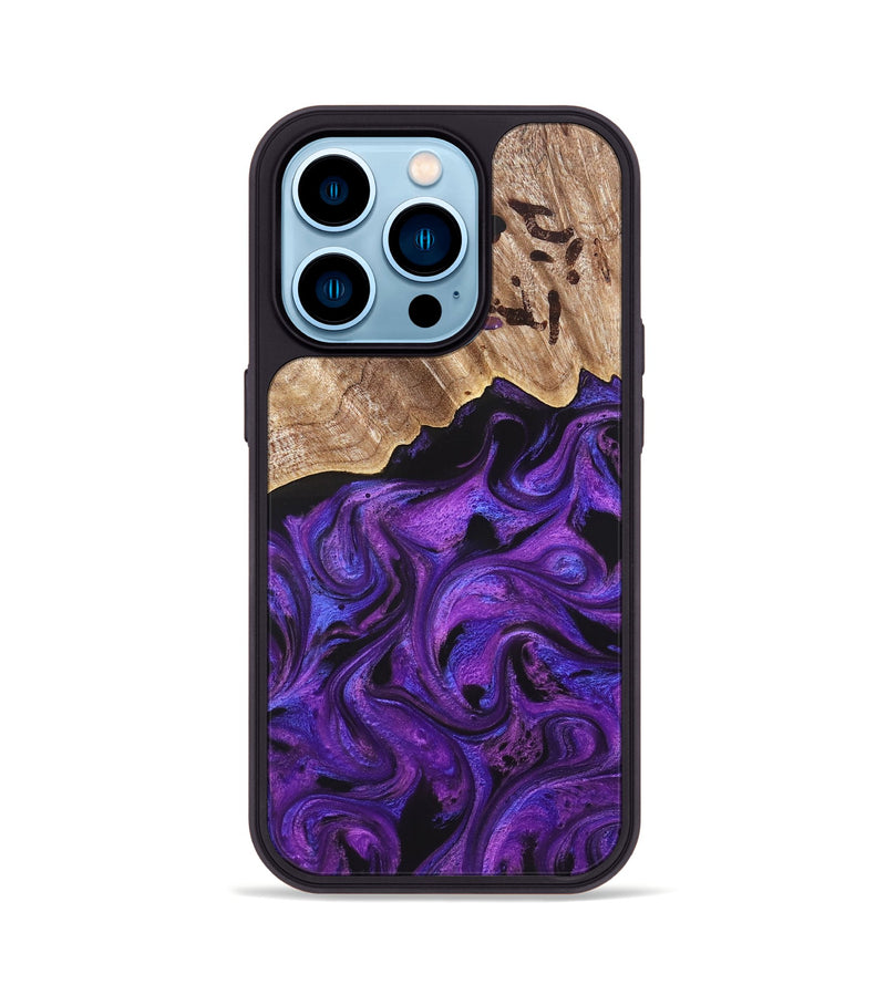 iPhone 14 Pro Wood Phone Case - Sanford (Purple, 820209)