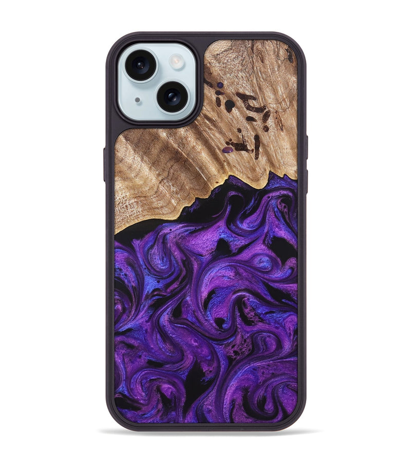 iPhone 15 Plus Wood Phone Case - Sanford (Purple, 820209)