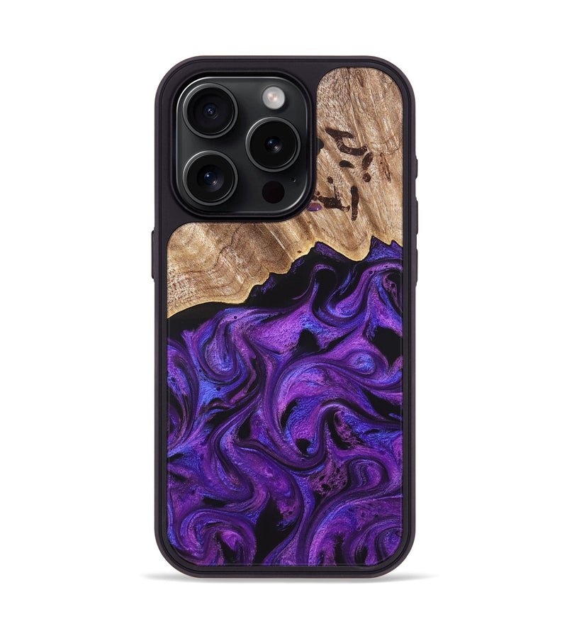 iPhone 15 Pro Wood Phone Case - Sanford (Purple, 820209)