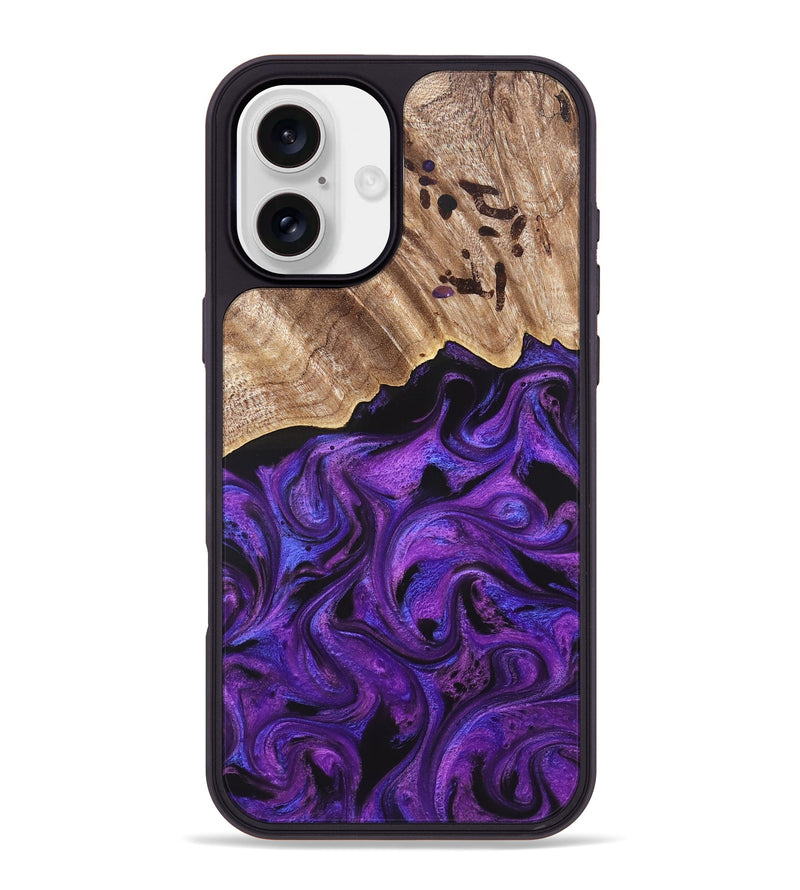 iPhone 16 Plus Wood Phone Case - Sanford (Purple, 820209)