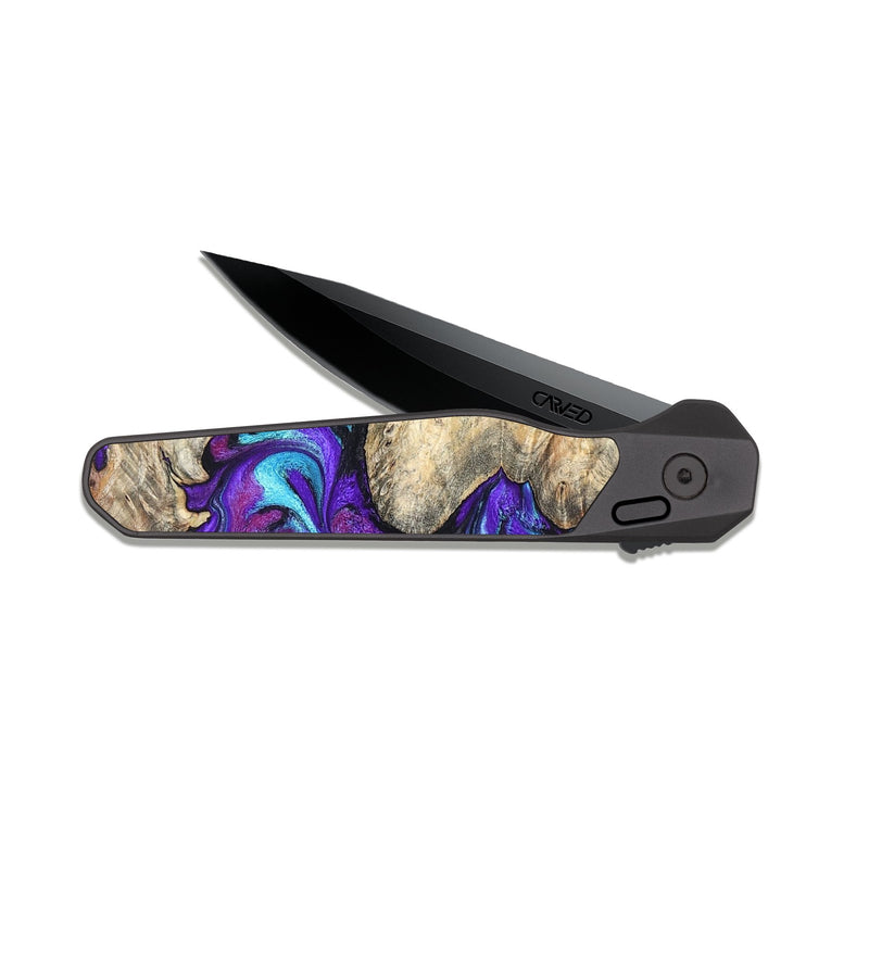 EDC Dark Slate Wood Pocket Knife - Felipe (Purple, 820210)