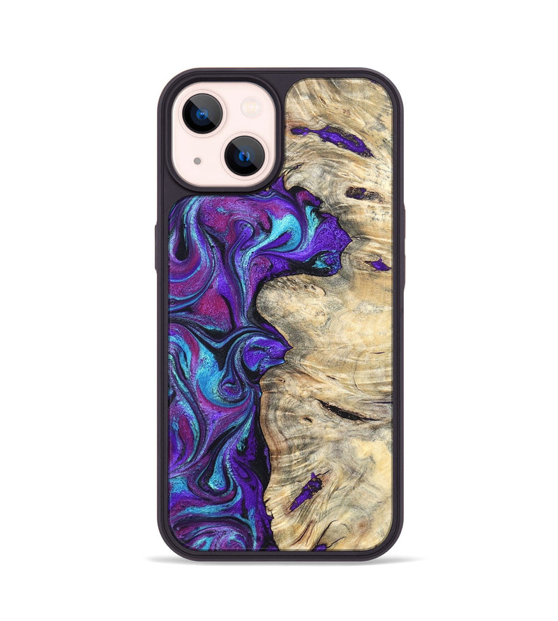 iPhone 14 Wood Phone Case - Felipe (Purple, 820210)