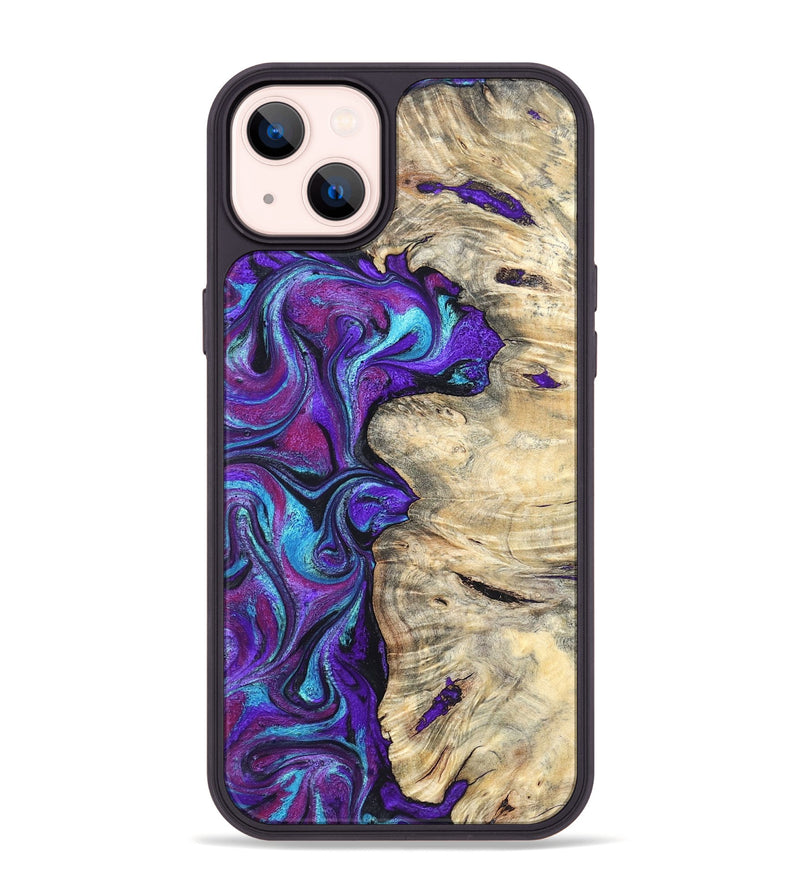 iPhone 14 Plus Wood Phone Case - Felipe (Purple, 820210)