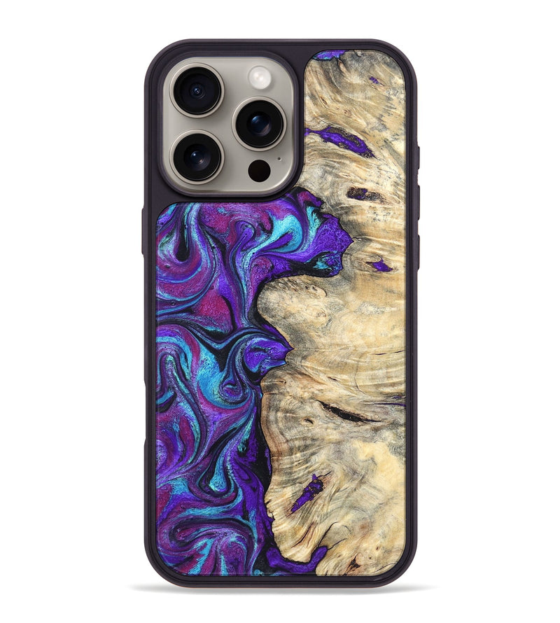 iPhone 16 Pro Max Wood Phone Case - Felipe (Purple, 820210)