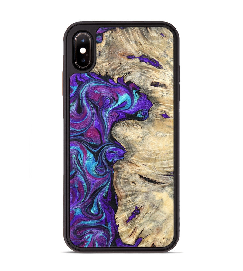 iPhone Xs Max Wood Phone Case - Felipe (Purple, 820210)