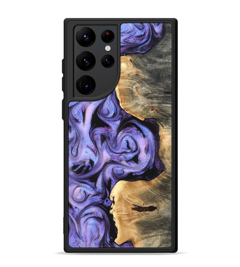 Galaxy S22 Ultra Wood Phone Case - Saundra (Purple, 820211)