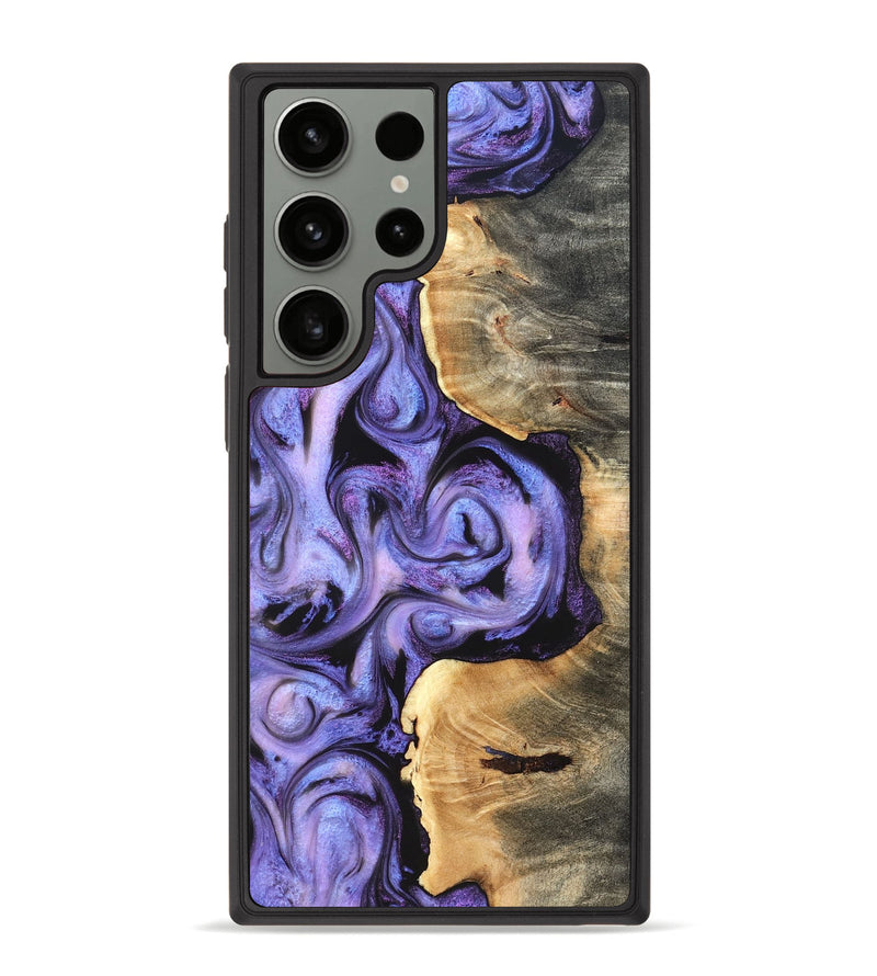 Galaxy S23 Ultra Wood Phone Case - Saundra (Purple, 820211)