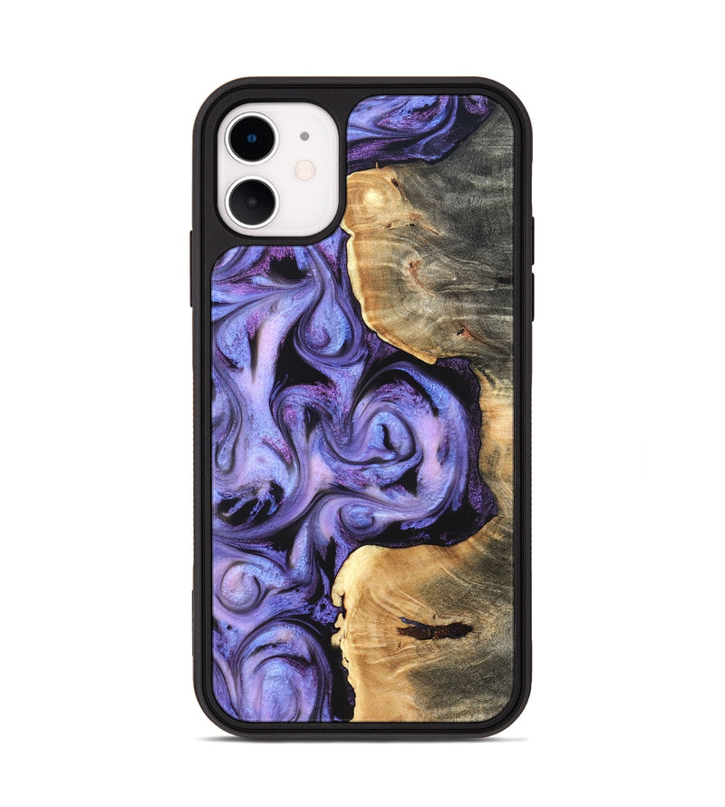 iPhone 11 Wood Phone Case - Saundra (Purple, 820211)