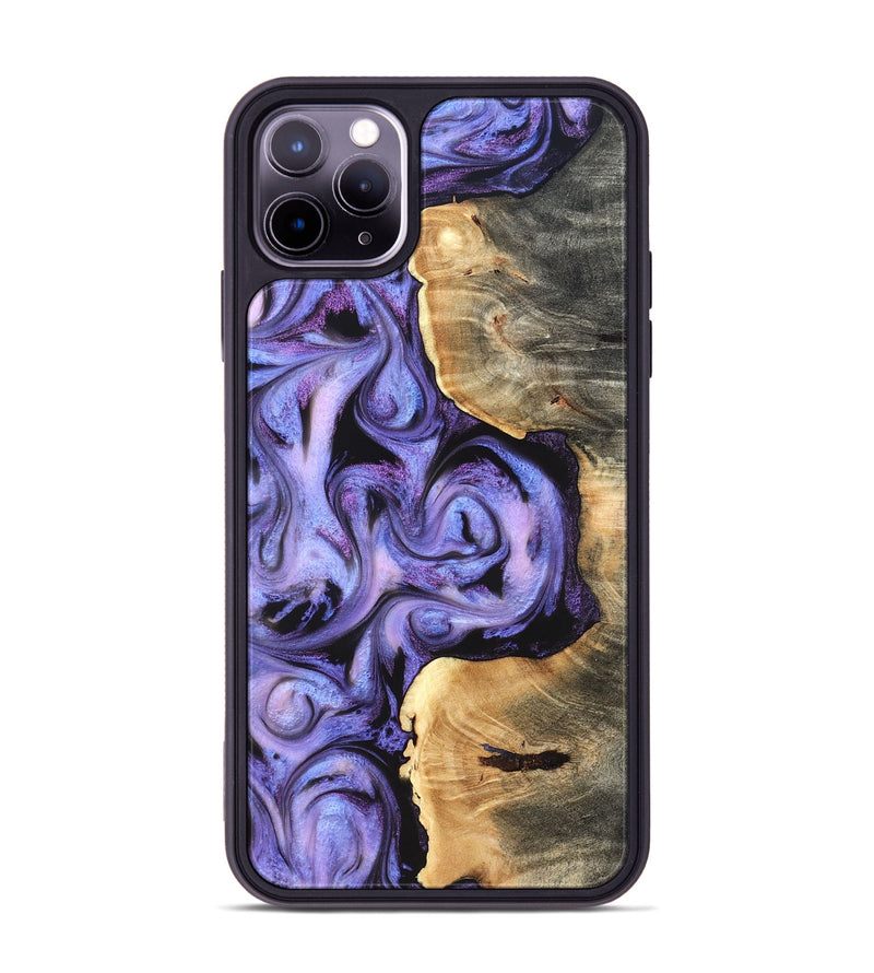 iPhone 11 Pro Max Wood Phone Case - Saundra (Purple, 820211)
