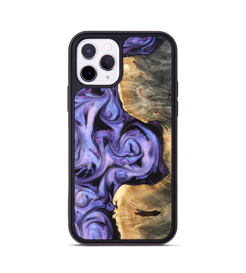 iPhone 11 Pro Wood Phone Case - Saundra (Purple, 820211)