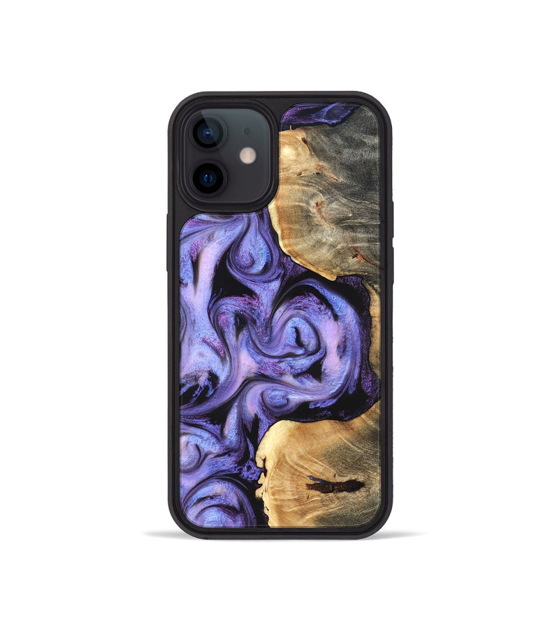 iPhone 12 mini Wood Phone Case - Saundra (Purple, 820211)
