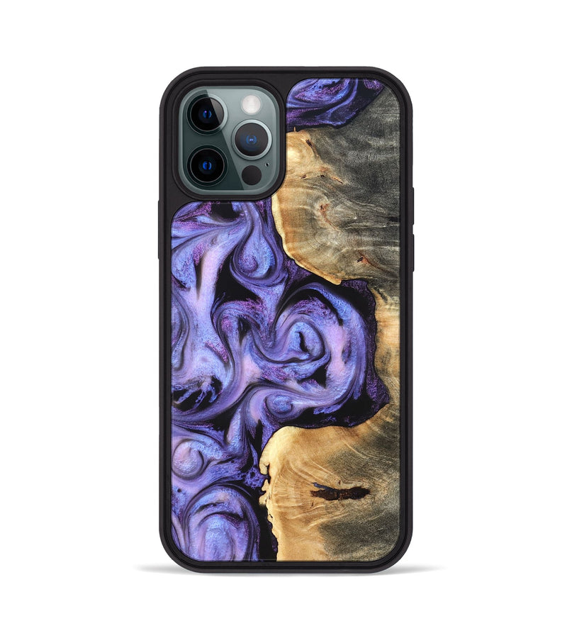 iPhone 12 Pro Wood Phone Case - Saundra (Purple, 820211)