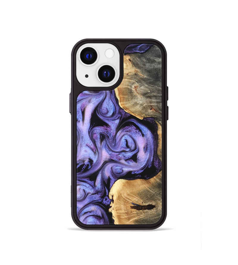 iPhone 13 mini Wood Phone Case - Saundra (Purple, 820211)