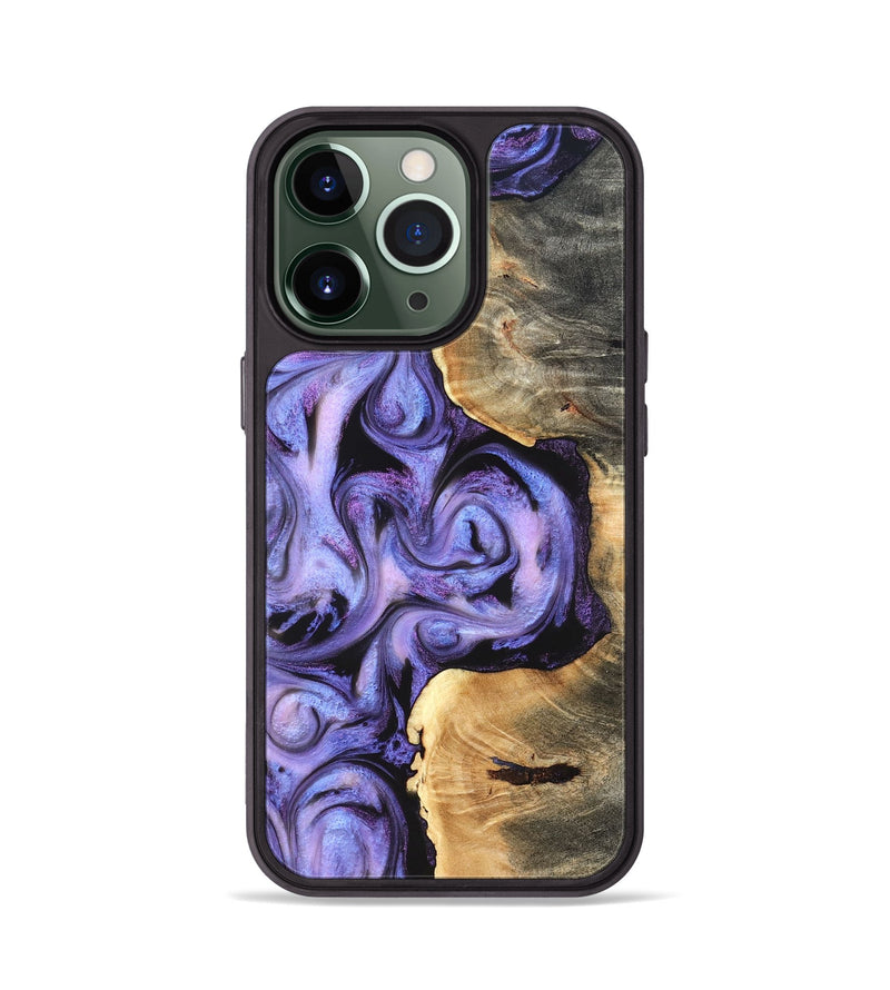 iPhone 13 Pro Wood Phone Case - Saundra (Purple, 820211)
