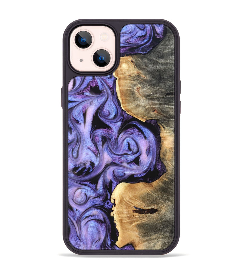iPhone 14 Plus Wood Phone Case - Saundra (Purple, 820211)
