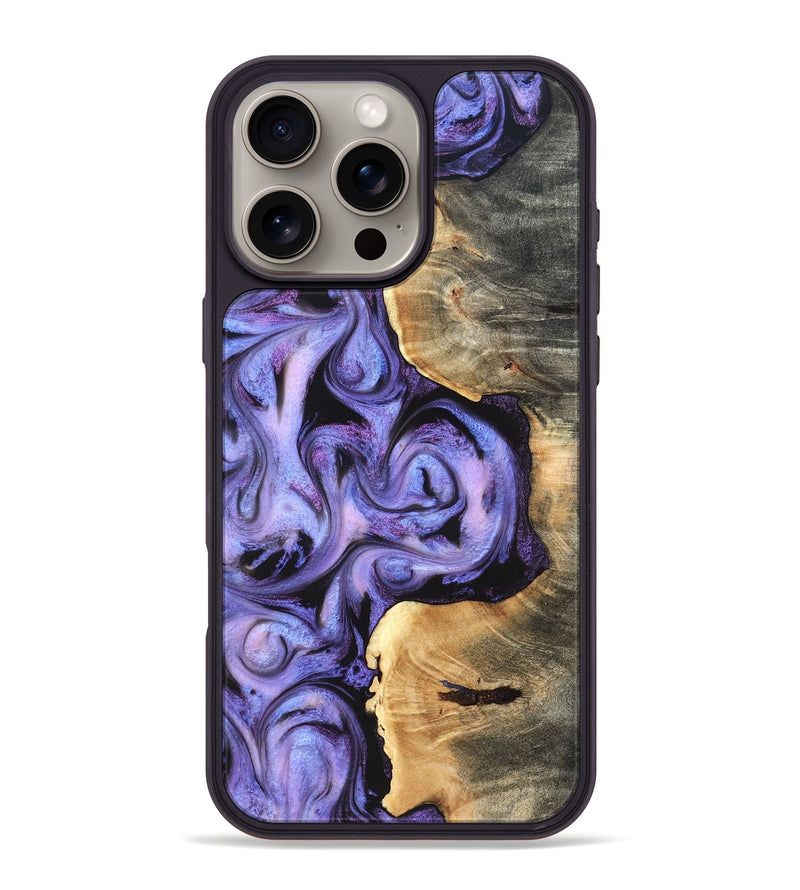 iPhone 16 Pro Max Wood Phone Case - Saundra (Purple, 820211)