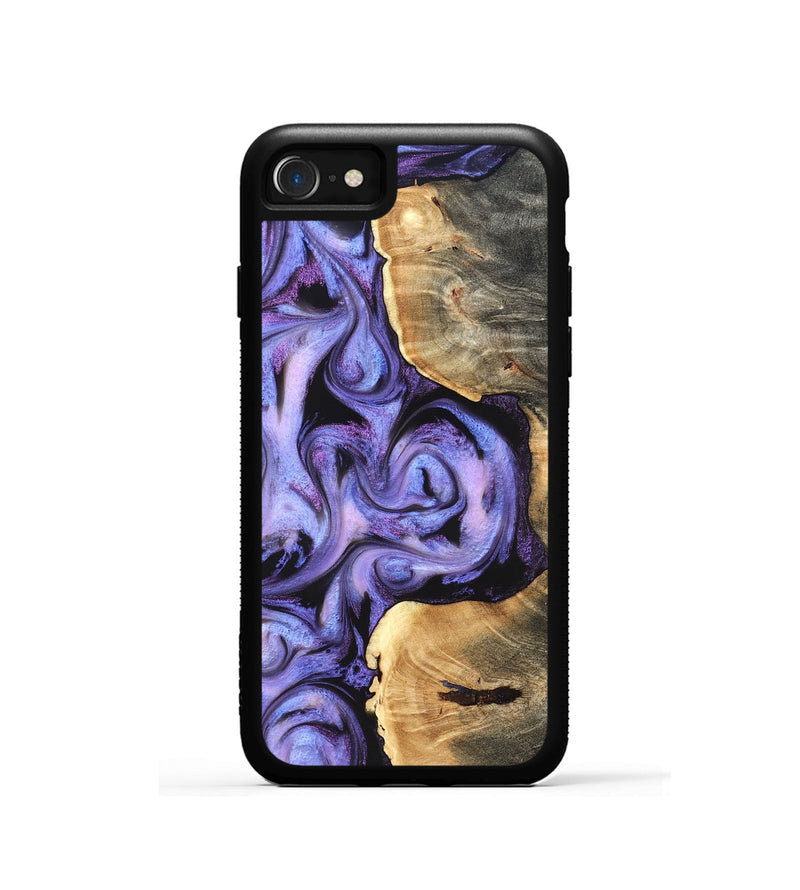iPhone SE Wood Phone Case - Saundra (Purple, 820211)