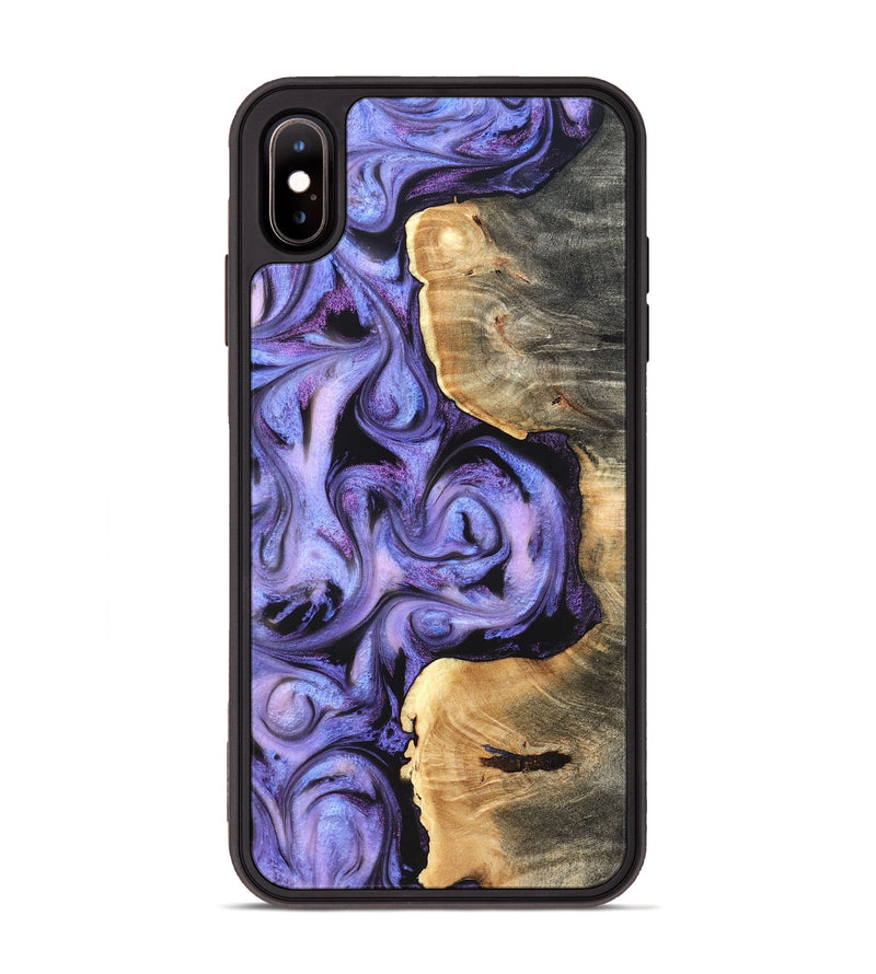 iPhone Xs Max Wood Phone Case - Saundra (Purple, 820211)