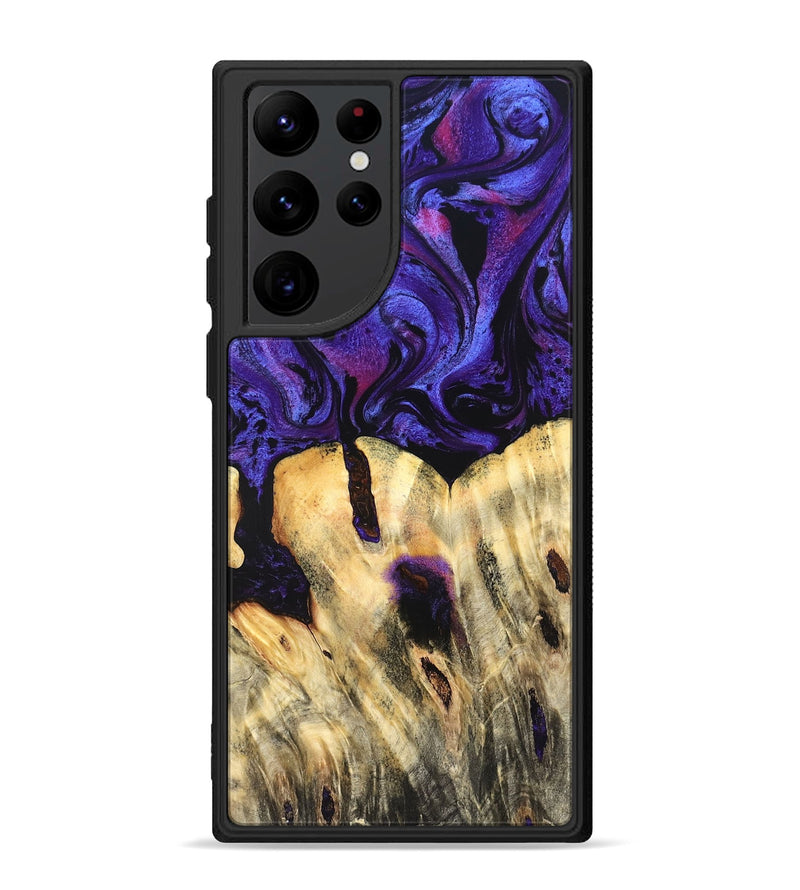 Galaxy S22 Ultra Wood Phone Case - Eliel (Purple, 820212)