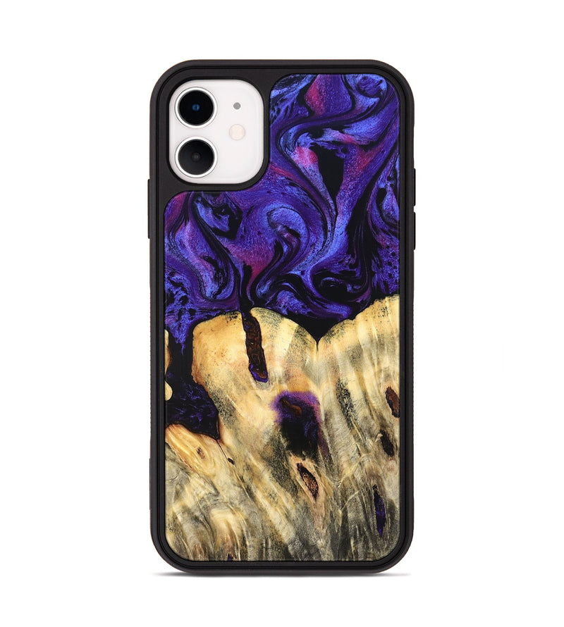 iPhone 11 Wood Phone Case - Eliel (Purple, 820212)