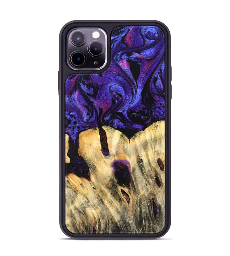 iPhone 11 Pro Max Wood Phone Case - Eliel (Purple, 820212)