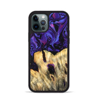 iPhone 12 Pro Wood Phone Case - Eliel (Purple, 820212)