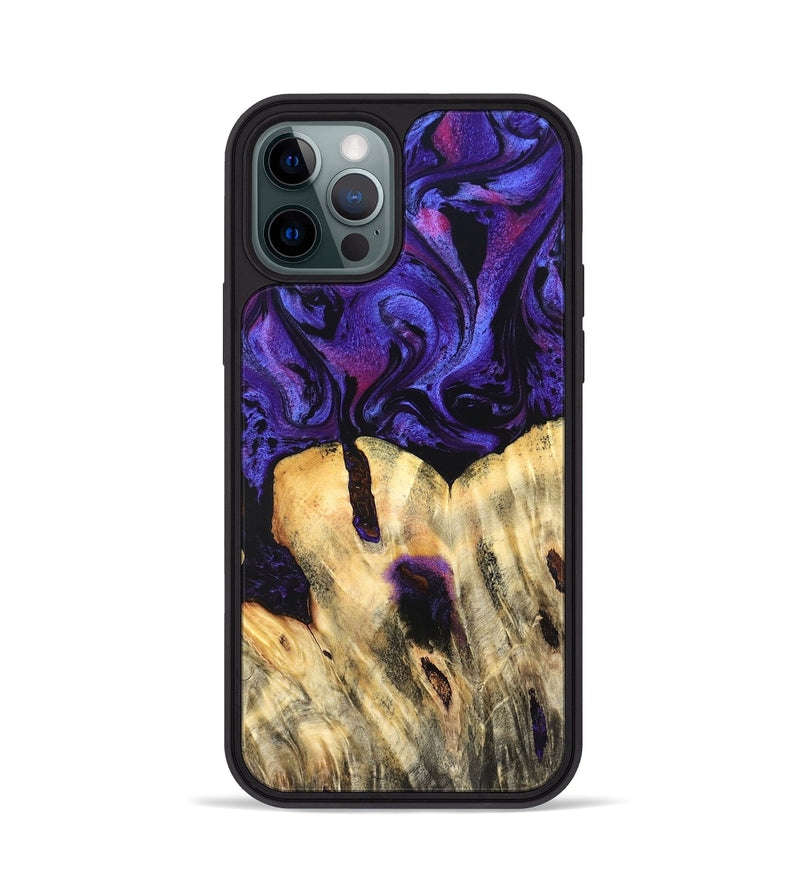 iPhone 12 Pro Wood Phone Case - Eliel (Purple, 820212)