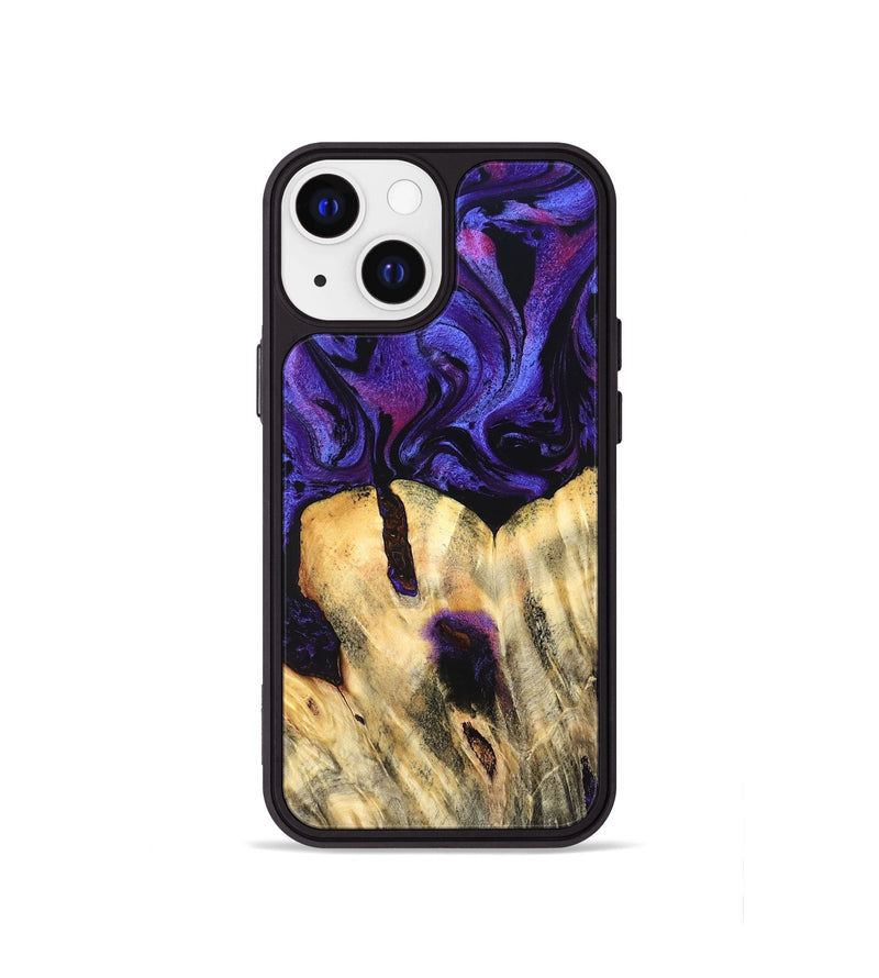 iPhone 13 mini Wood Phone Case - Eliel (Purple, 820212)