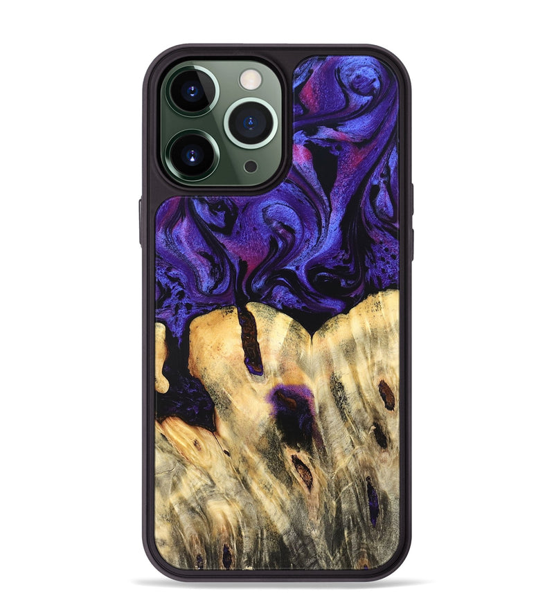 iPhone 13 Pro Max Wood Phone Case - Eliel (Purple, 820212)
