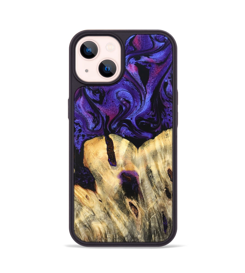 iPhone 14 Wood Phone Case - Eliel (Purple, 820212)