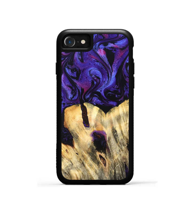 iPhone SE Wood Phone Case - Eliel (Purple, 820212)