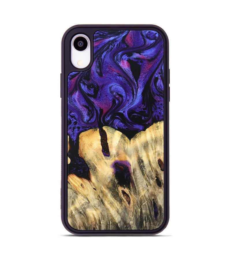 iPhone Xr Wood Phone Case - Eliel (Purple, 820212)