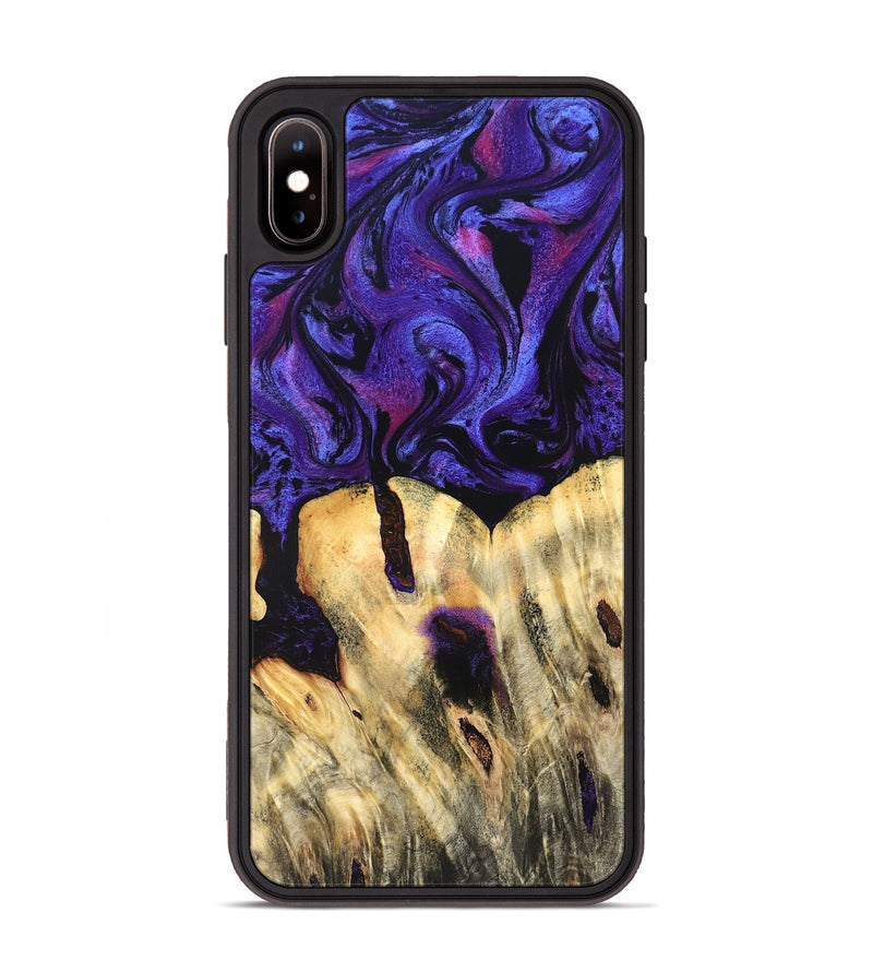iPhone Xs Max Wood Phone Case - Eliel (Purple, 820212)