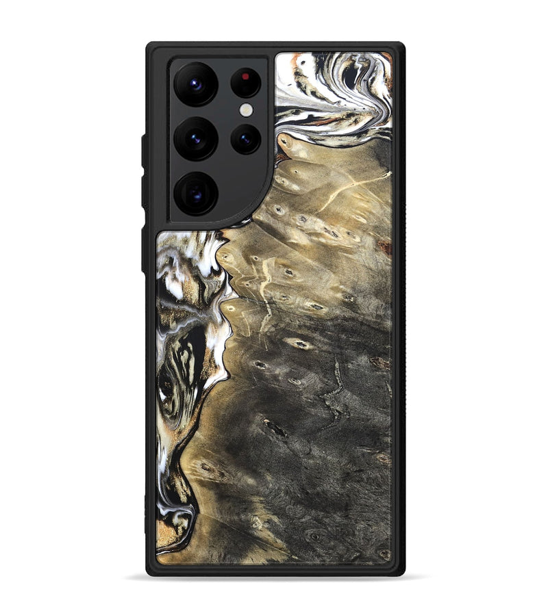 Galaxy S22 Ultra Wood Phone Case - Marcie (Black & White, 820213)