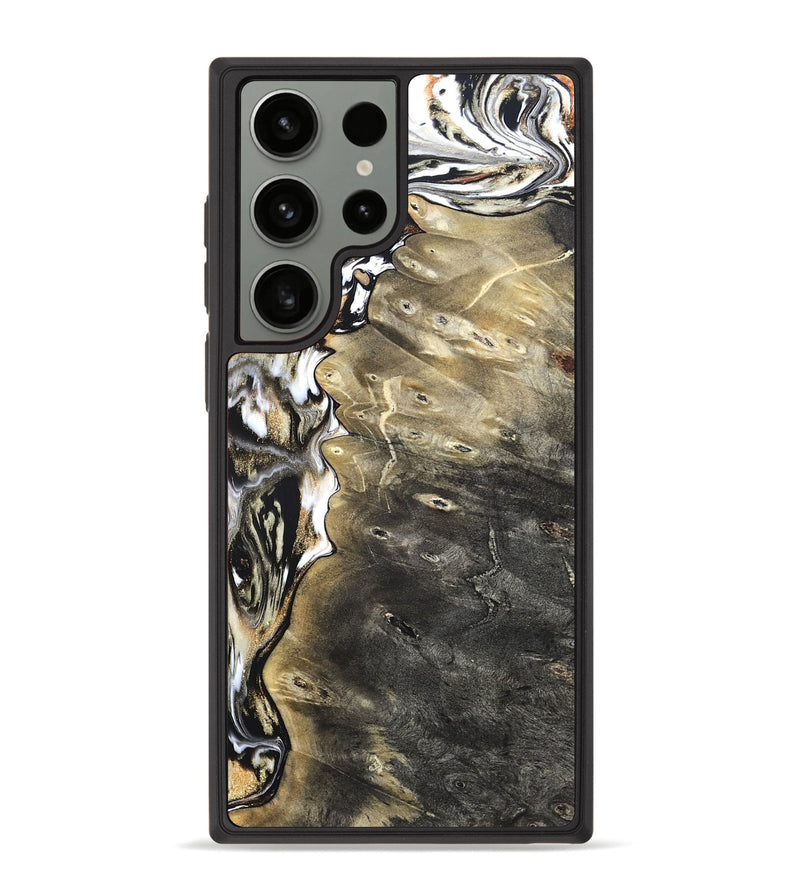Galaxy S23 Ultra Wood Phone Case - Marcie (Black & White, 820213)