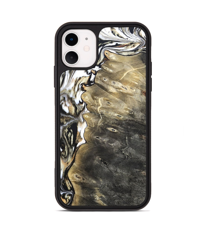 iPhone 11 Wood Phone Case - Marcie (Black & White, 820213)