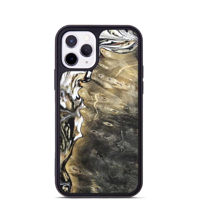 iPhone 11 Pro Wood Phone Case - Marcie (Black & White, 820213)