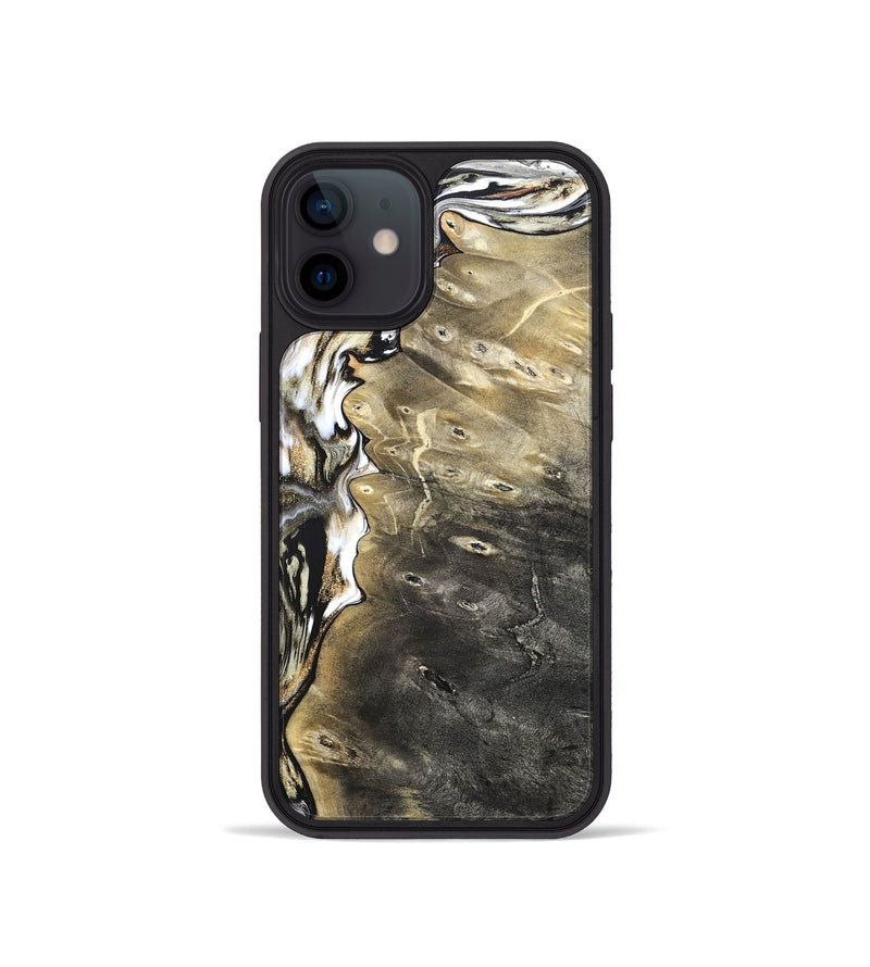 iPhone 12 mini Wood Phone Case - Marcie (Black & White, 820213)