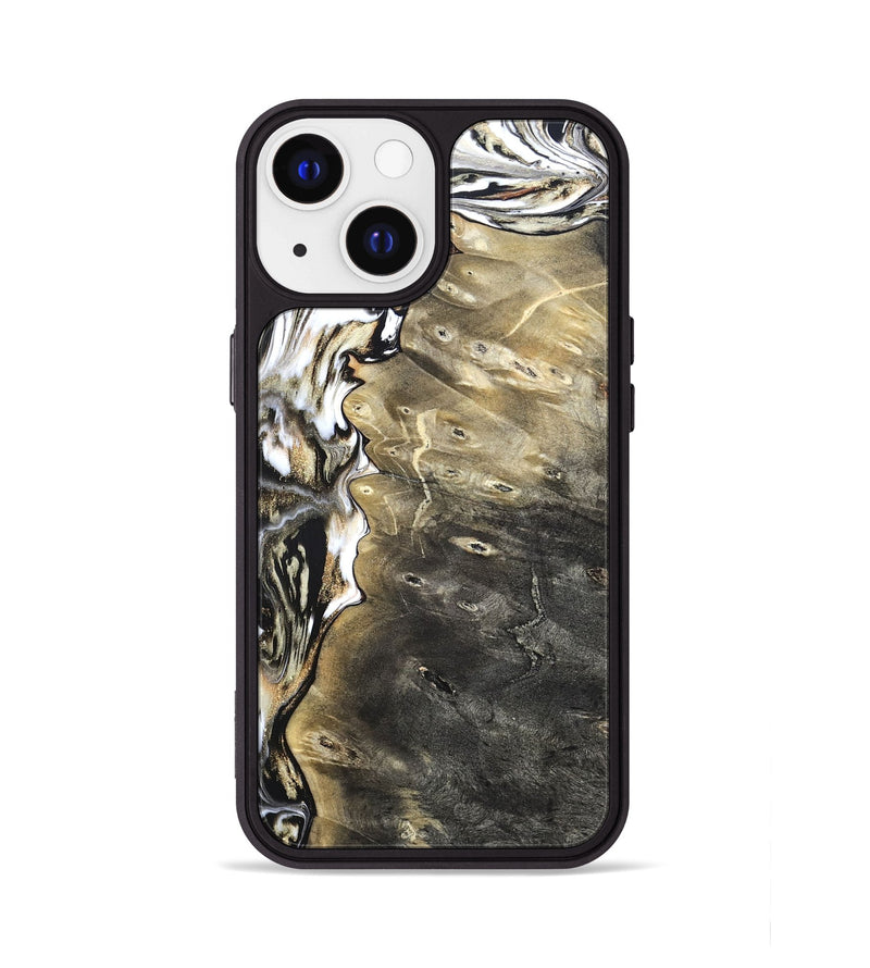 iPhone 13 Wood Phone Case - Marcie (Black & White, 820213)