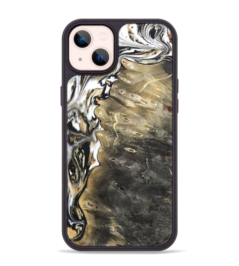 iPhone 14 Plus Wood Phone Case - Marcie (Black & White, 820213)