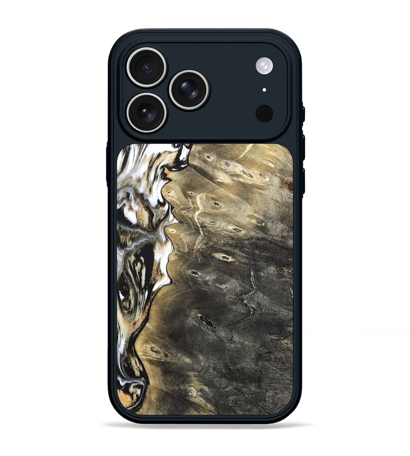 iPhone 17 Pro Max Wood Phone Case - Marcie (Black & White, 820213)