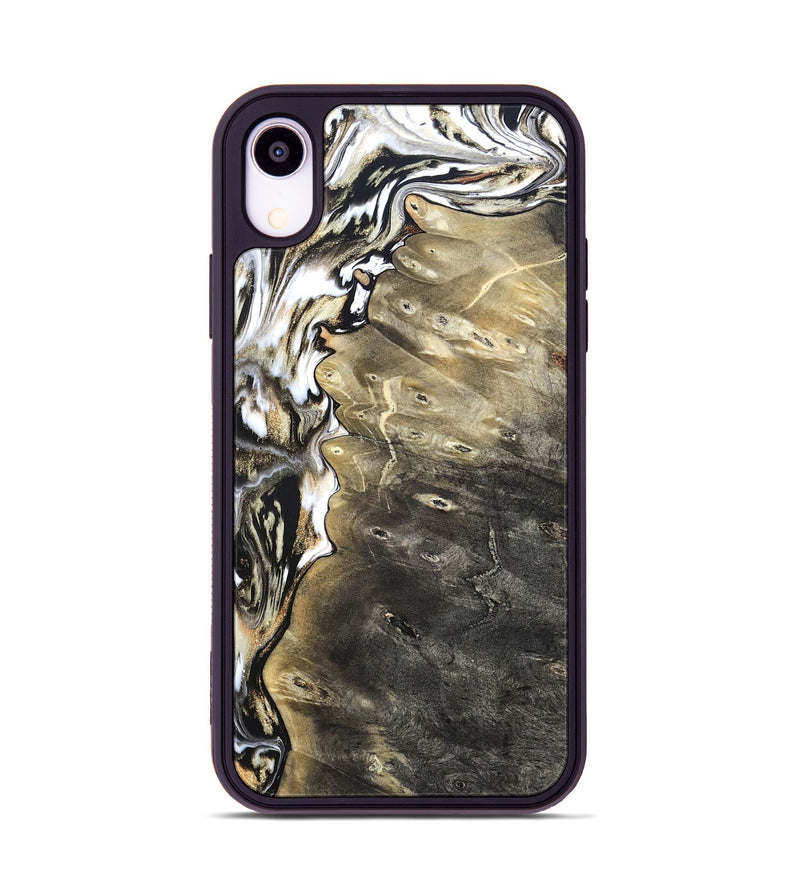 iPhone Xr Wood Phone Case - Marcie (Black & White, 820213)