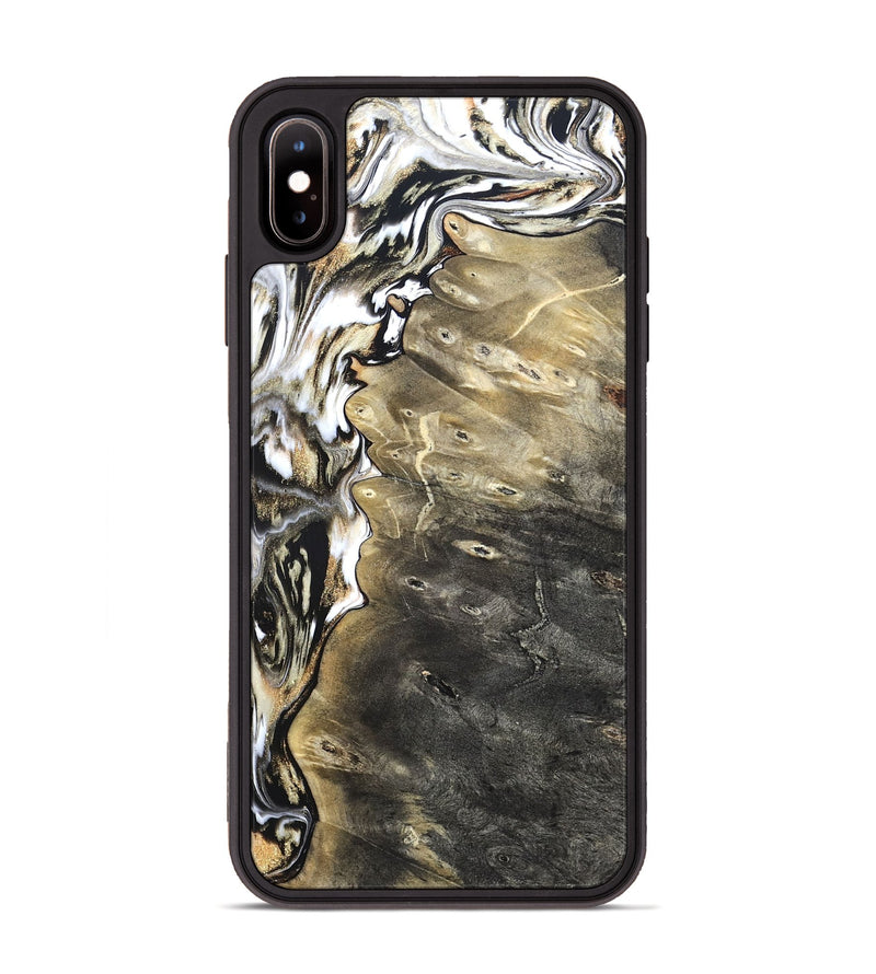 iPhone Xs Max Wood Phone Case - Marcie (Black & White, 820213)